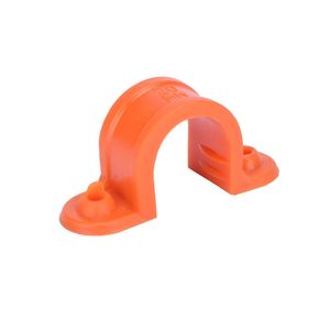 Abrazadera PVC 20 mm Hoffens Naranja