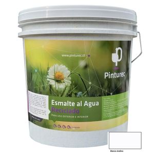 Esmalte al Agua Reciclado Satinado Blanco Andino 4G